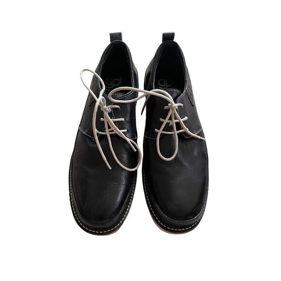 Gravity Defyer Mens Black Oxford Lace Up Leather Round Toe Casual Shoes Size 9.5 - Picture 3 of 11